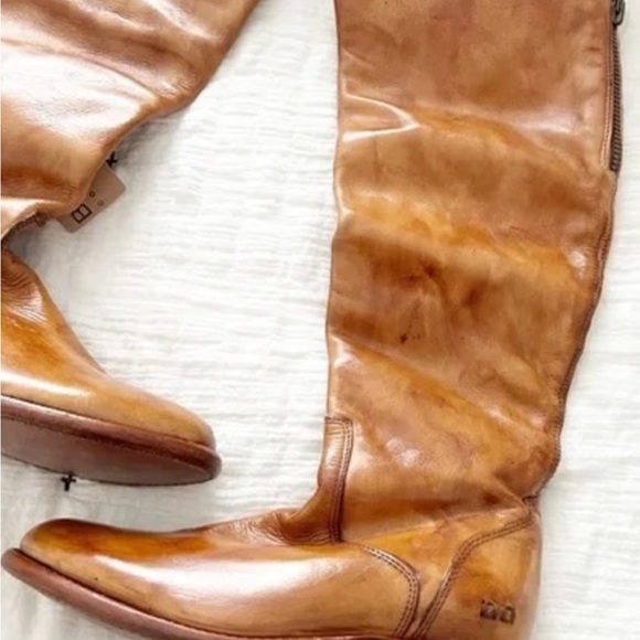 NEW BedStu Tess Windsor Tan Glazer Leather Tall Boots Size US 8.5 - Picture 4 of 5